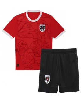 Austria Maglia Gara Casa Repliche Europei 2024 Bambino